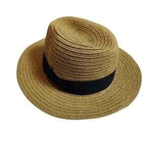 Tidal Tom Women's Sz M/L (57-59cm) Woven Straw Sun Hat UPF 50+ Sun Protection